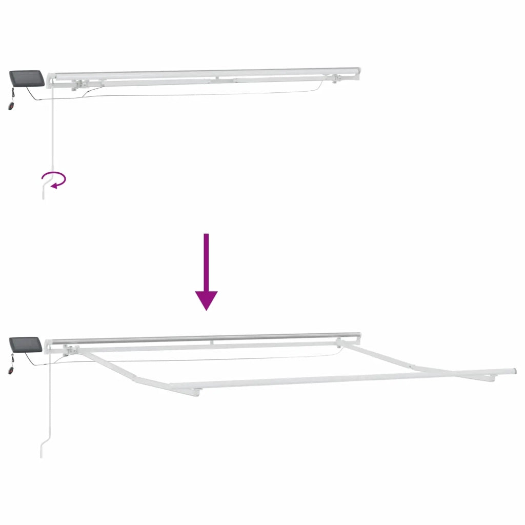 Tenda retrattile Grigio chiaro e bianco 300 x 250 cm 3425835