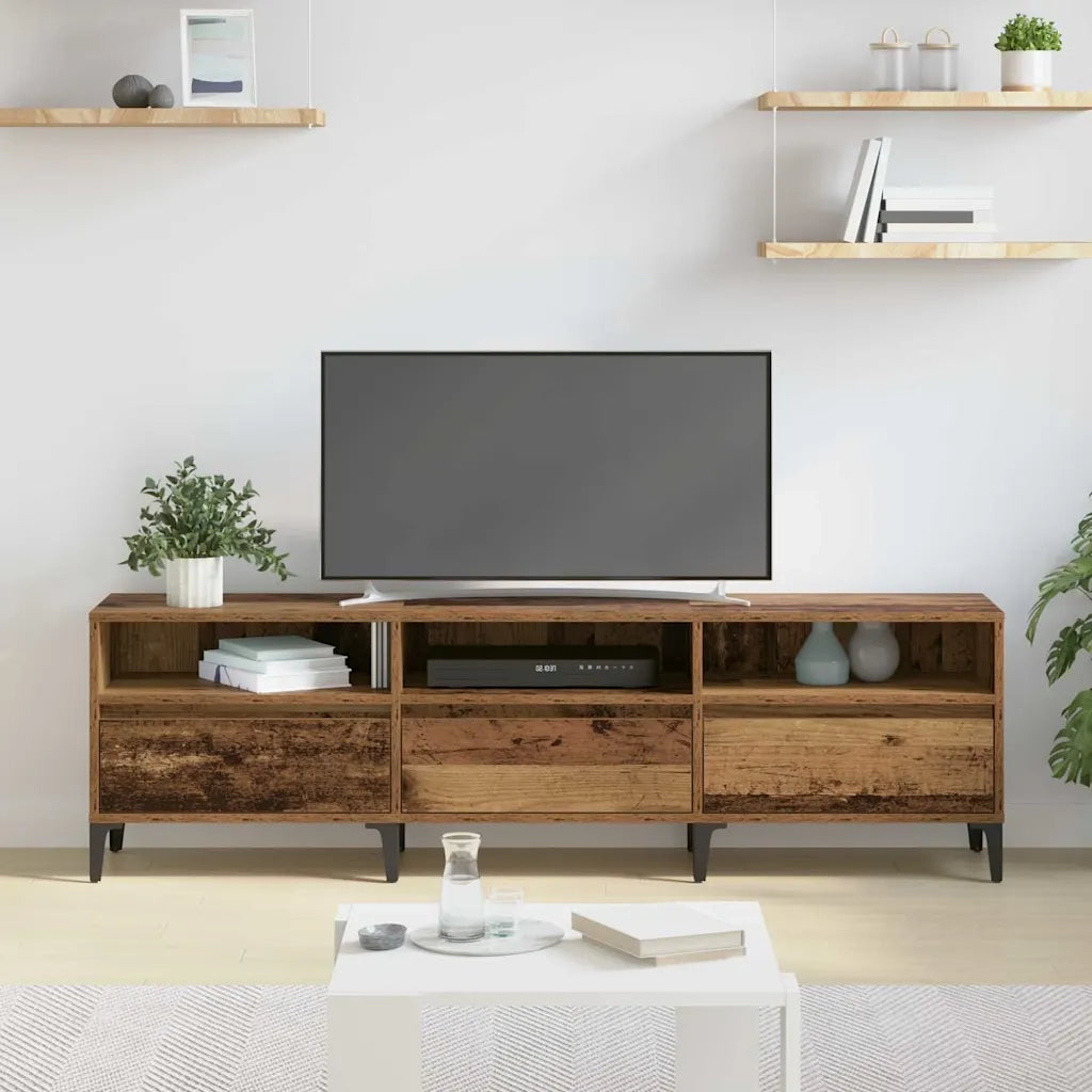 vidaXL Mobile TV Legno vecchio 150 x 30 x 44.5 cm Legno multistrato