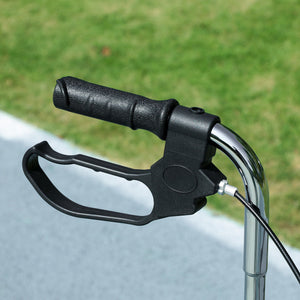 Deambulatore per Anziani e Disabili ad Altezza Regolabile 60x62x84-100,5 cm con Cestino e Vassoio Nero