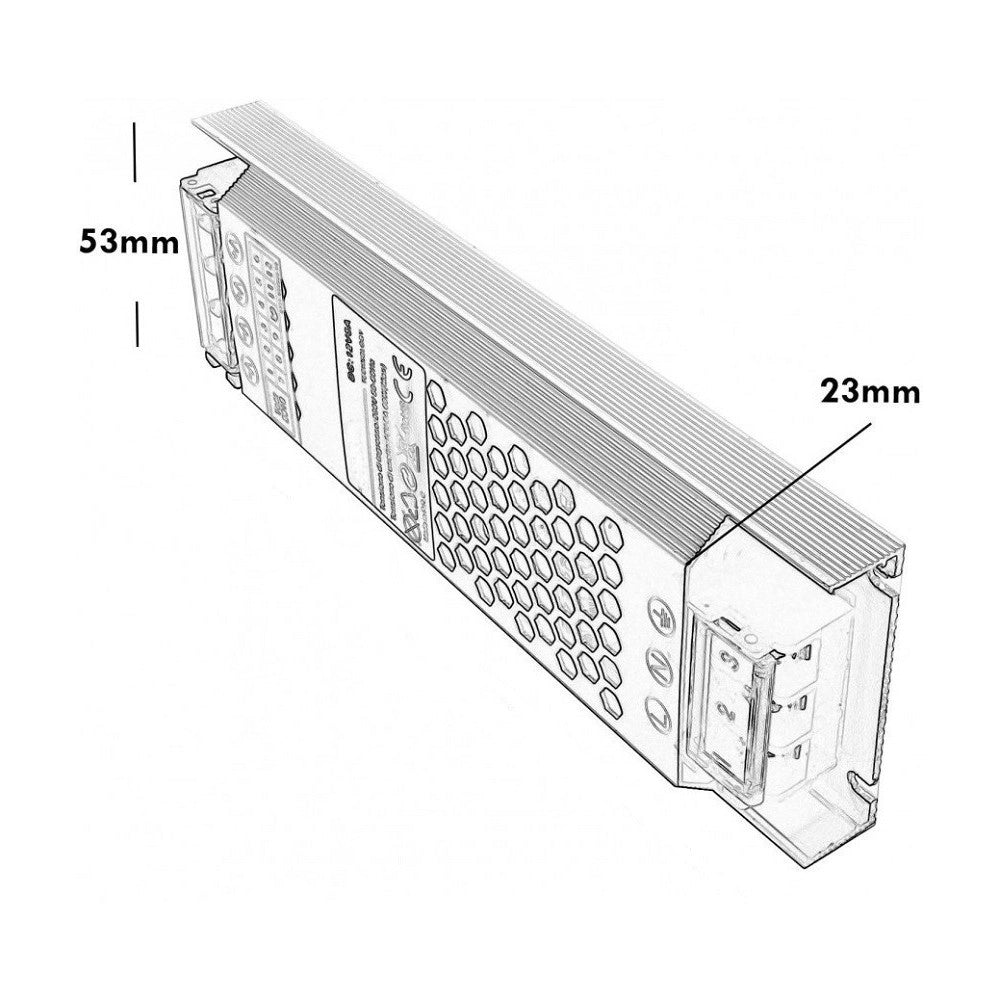 Trade Shop - Alimentatore Stabilizzato Trasformatore Slim 8.3a 12v 100 Watt Ip20 S-12v-100w -