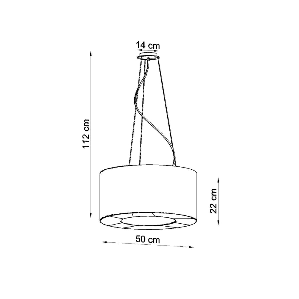 Lampadario SATURNO 50 nero