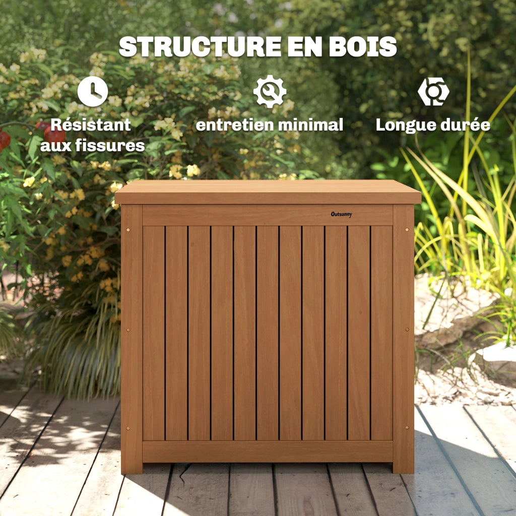 Cassa da Giardino in Legno Massello 130L ¨C zephmum ¨C Marrone
