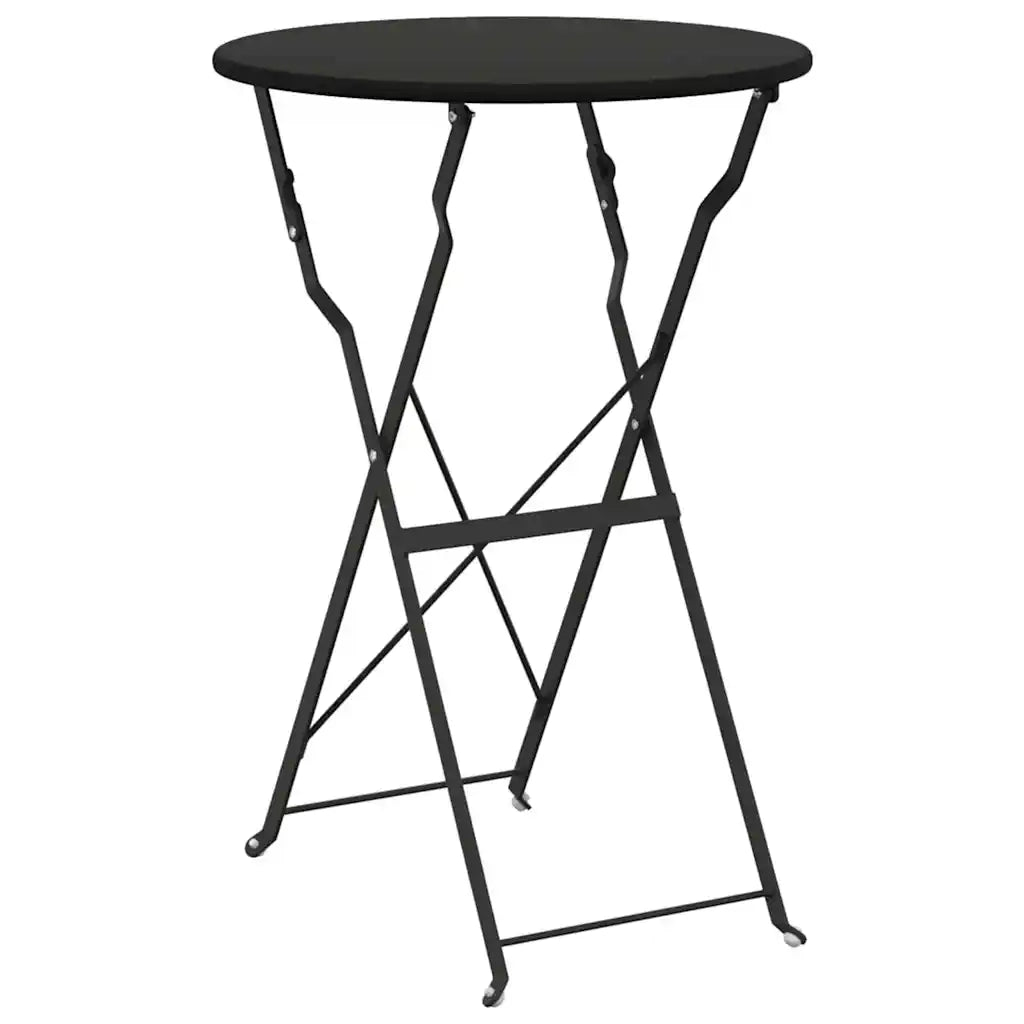 Set Bistro Pieghevole 3 pz | Set Salotto da Giardino Antracite Acciaio