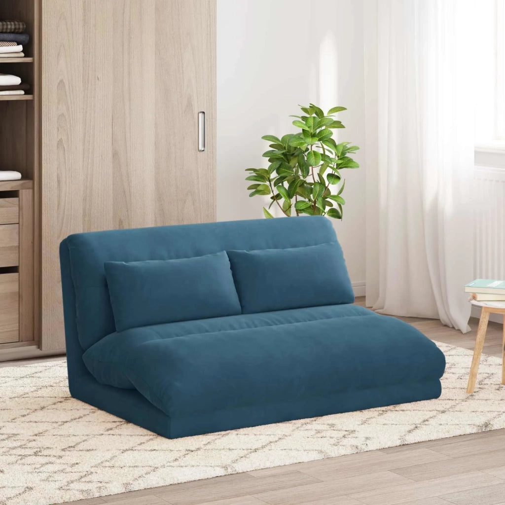 Sedia a pavimento regolabile Blu Velluto