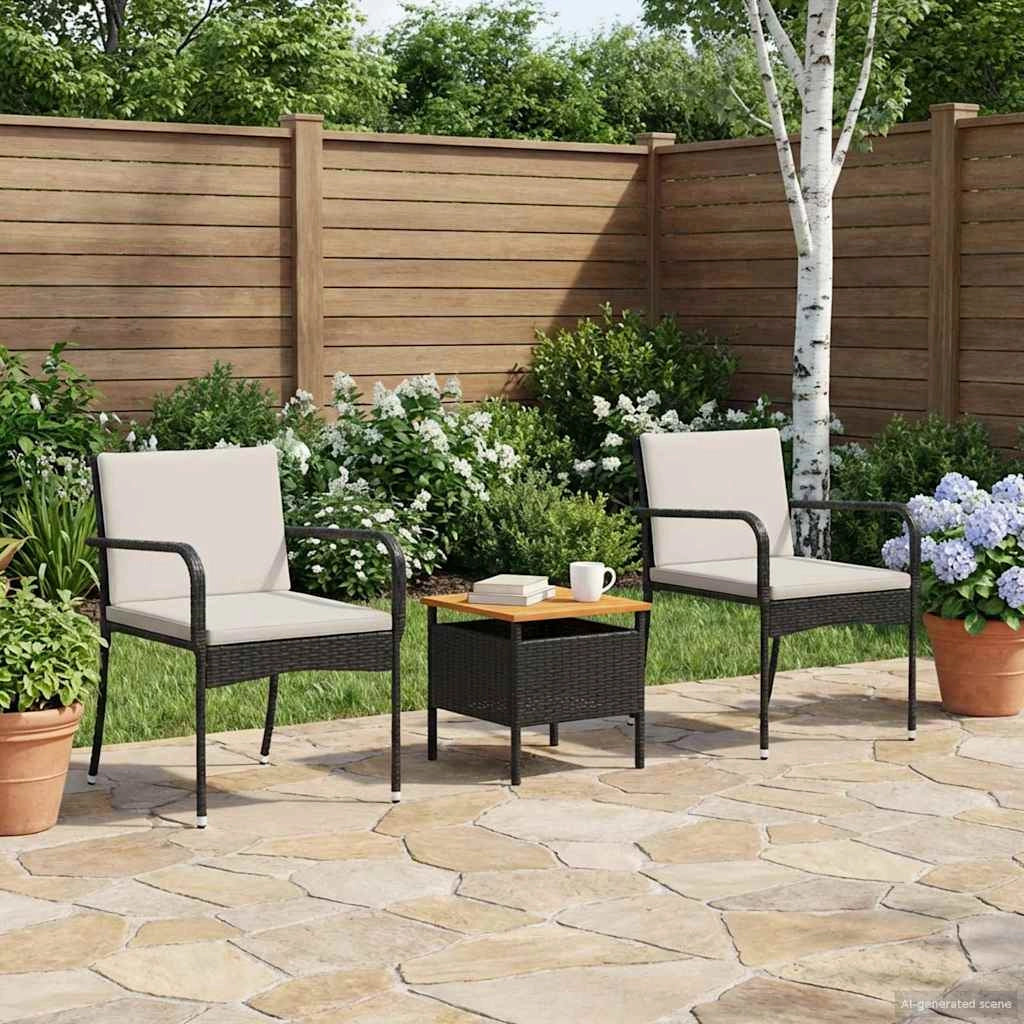 Set da giardino Nero polyrattan 42025108