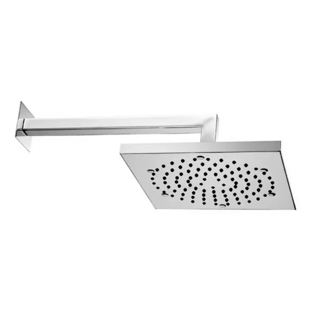 BRACCIO CON SOFFIONE QUADRATO IN OTTONE CROMATO MODELLO CUBE 210X210 MONOGETTO - BRACCIO QUADRO   BOSSINI SRL