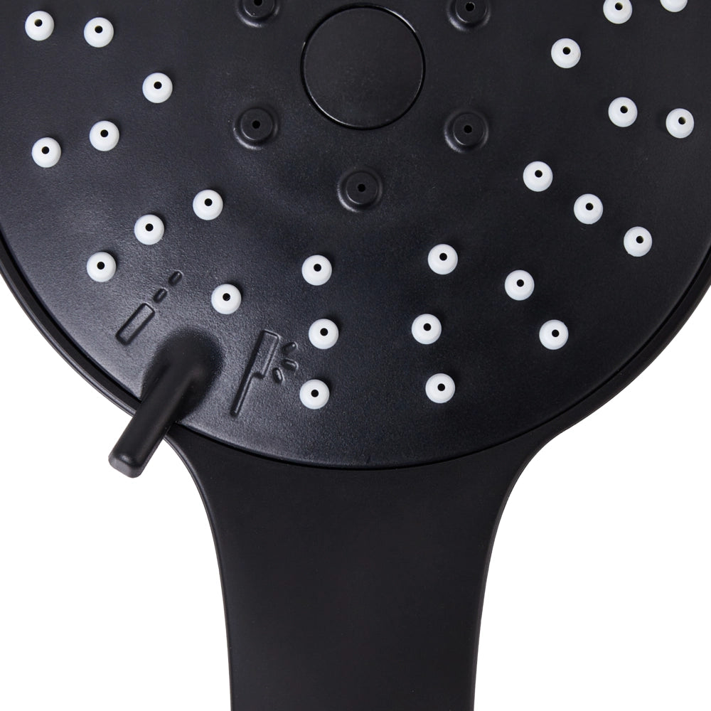 Set doccia classico moderno con tubo 4 modalità di getto Metallo nero