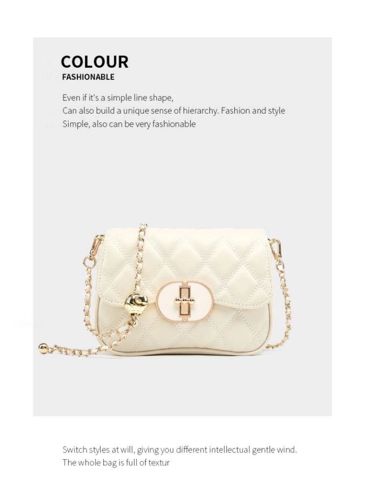 Borsa a tracolla da donna in vera pelle, colore bianco.