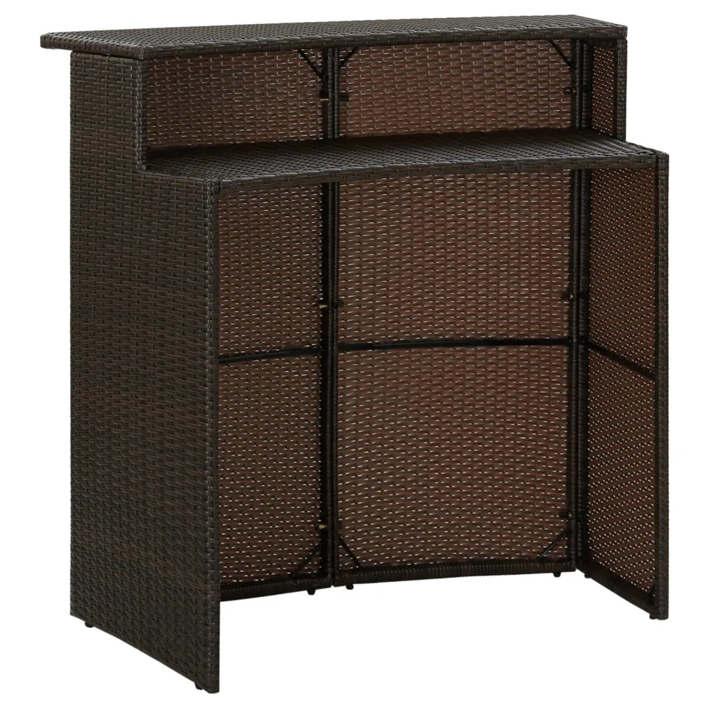 Set Bar da Giardino 3 pz con Cuscini Marrone cod mxl 35152