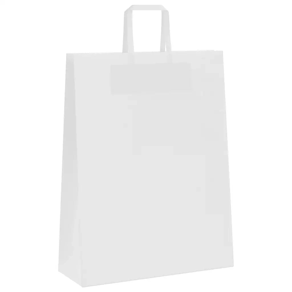 Sacchetti di Carta 250 pz con Manici Bianchi 32x12x42 cm 4101844