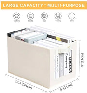 Cassetto di stoccaggio tessuto - Cassa di stoccaggio con finestra di osservazione - Cassa di stoccaggio pieghevole - 6 pezzi