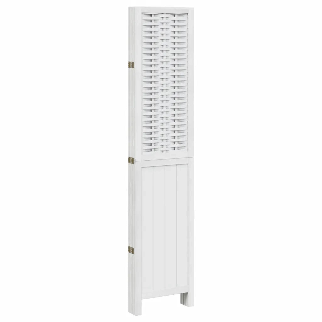 Divisorio Ambienti | Divider per stanze | Paravento 5Pannelli Bianco Legno Massello di Paulownia