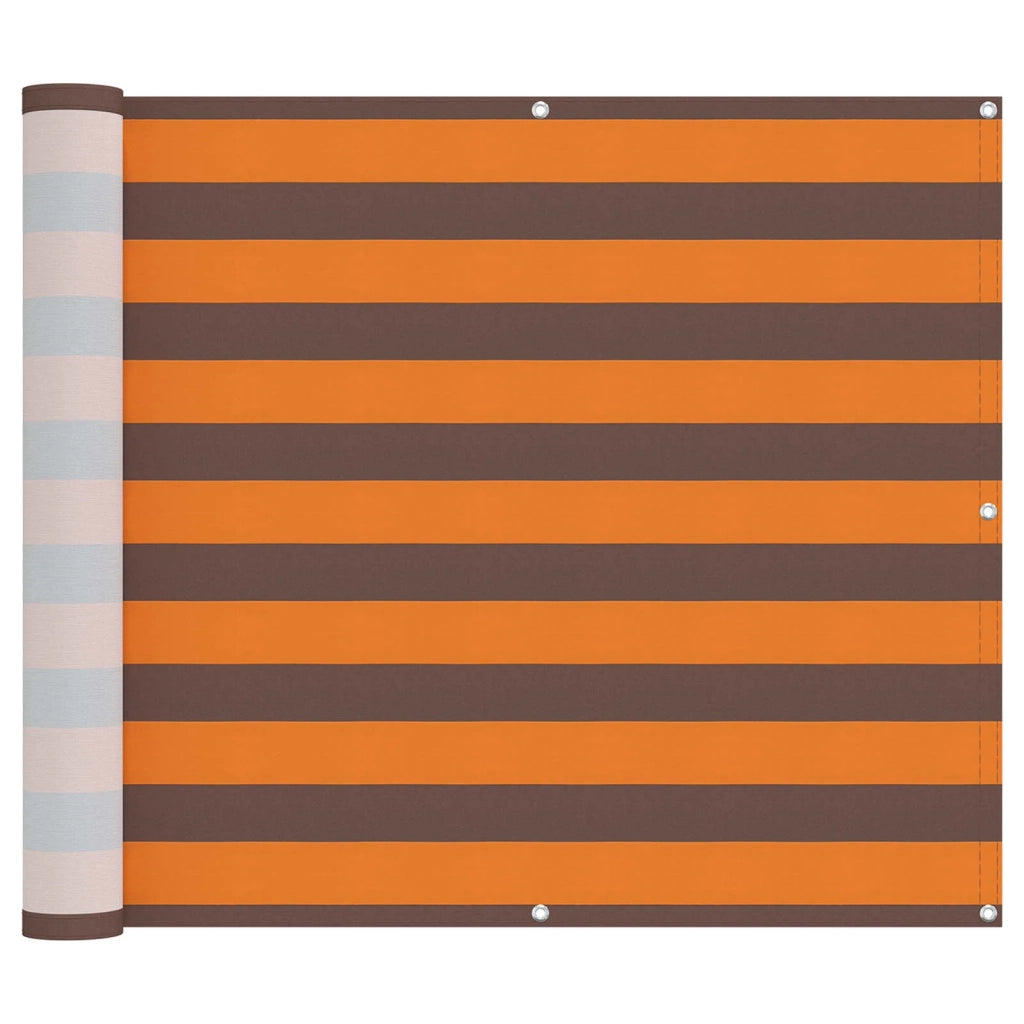Schermo da balcone | Paravento da Balcone Arancione e Marrone 100 x 1000 cm