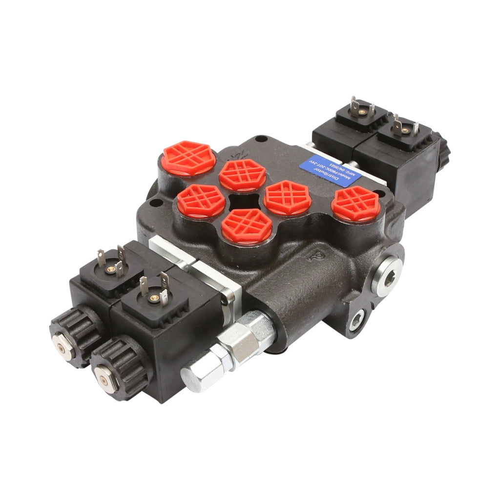 DISTRIBUTORE OLEODINAMICO ELETTRICO P80 a 2 vie, 24V