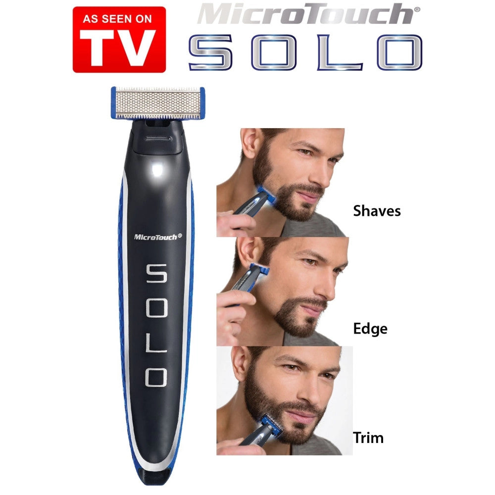 Trade Shop - Rasoio Ricaricabile Elettrico Per Barba Uomo Power Micro Touch Solo Portatile -