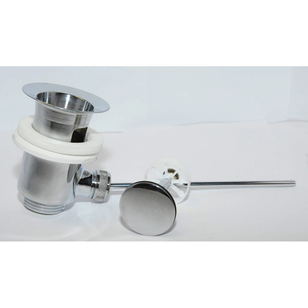 Trade Shop - Piletta Di Scarico Con Saltello Completa Di Tappo Per Lavabo Bidet Automatico -