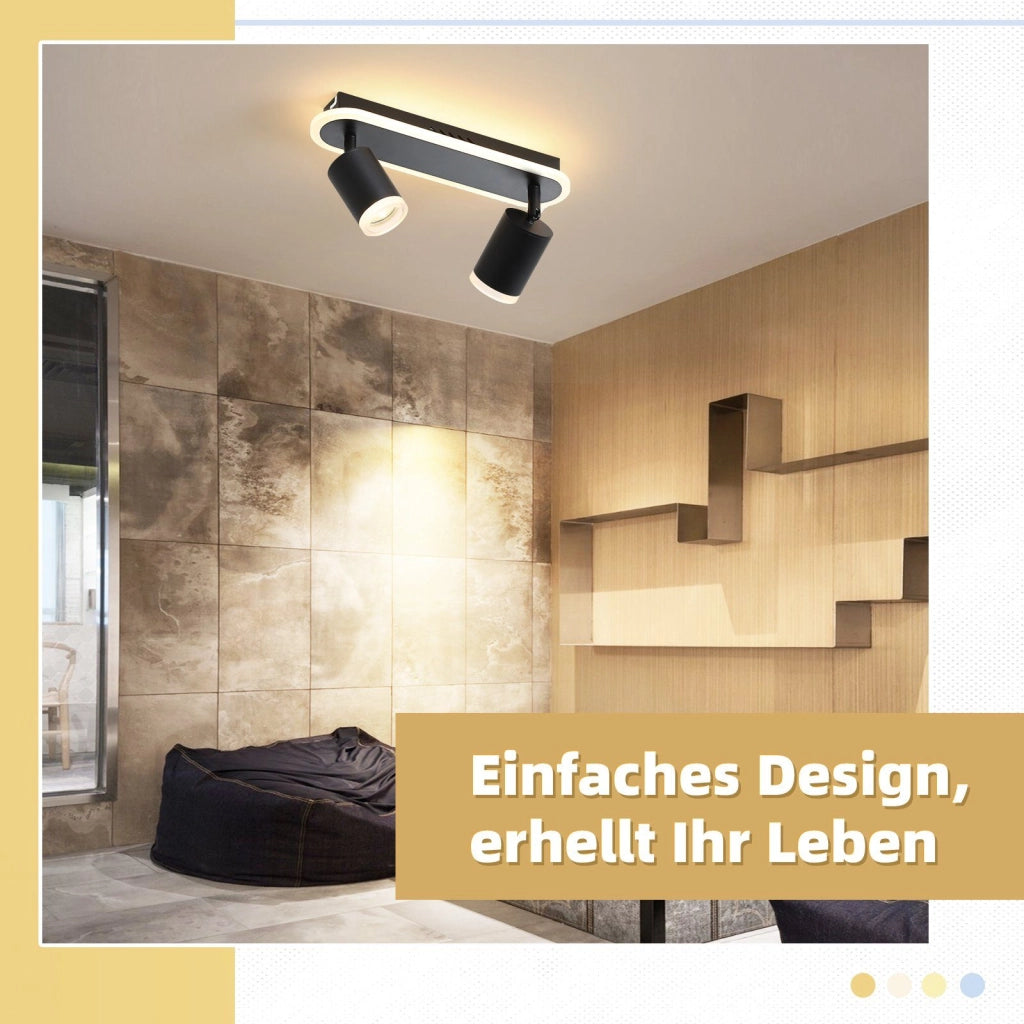ZMH Faretto da soffitto bianchi 2 fiamme GU10 metallo luce calda per camera letto