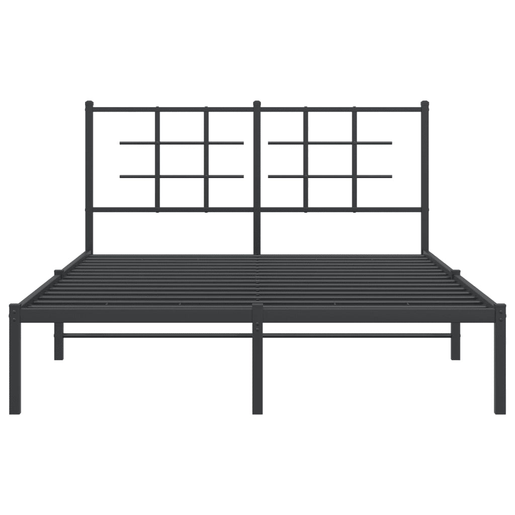 Giroletto con Testiera in Metallo Nero 140x200 cm 355562