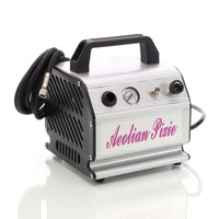 Compressore per aerografo AS176 a 1 cilindro, silenzioso e oil free 3 bar, con manometro