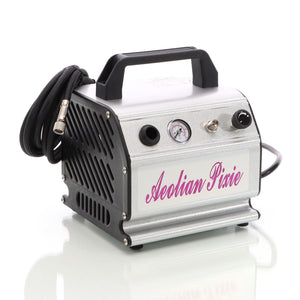 Compressore per aerografo AS176 a 1 cilindro, silenzioso e oil free 3 bar, con manometro