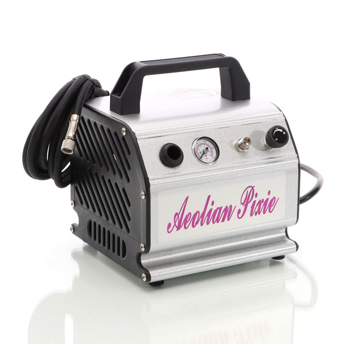 Compressore per aerografo AS176 a 1 cilindro, silenzioso e oil free 3 bar, con manometro