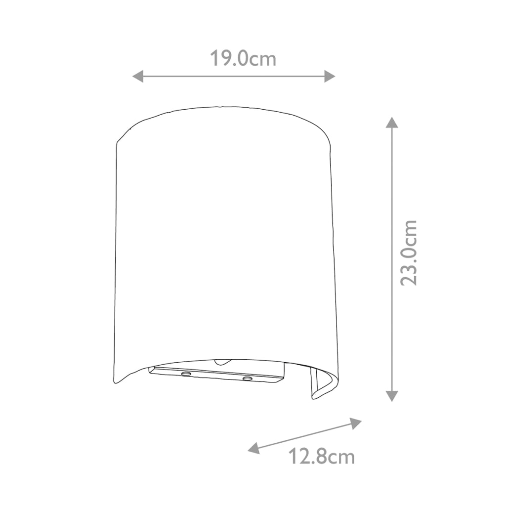 Applique Cooper cromata con paralume crema E27 23cm