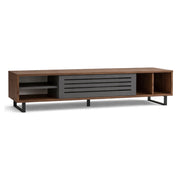 Sovico, Mobile Porta tv un Ripiano, 160x40x35h cm Nero Antracite