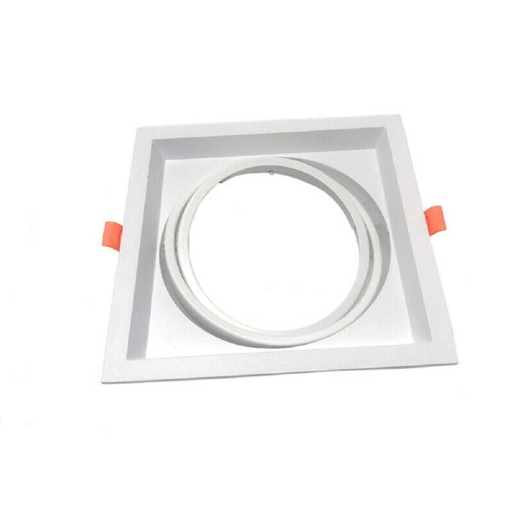 Trade Shop - Portafaretto Incasso Ar111 Quadrato Supporto Per Faretti Illuminazione P-ar111-1 -