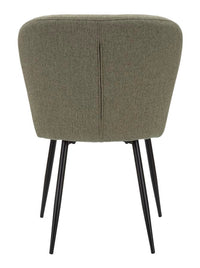 Set 2 Sedie Losanna 58x85x60,5 cm in Tessuto Verde/Nero