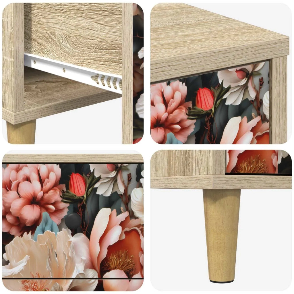 Armadio da Notte BORNE 2 pz Rovere Sonoma 36 x 33 x 60 cm 8007284