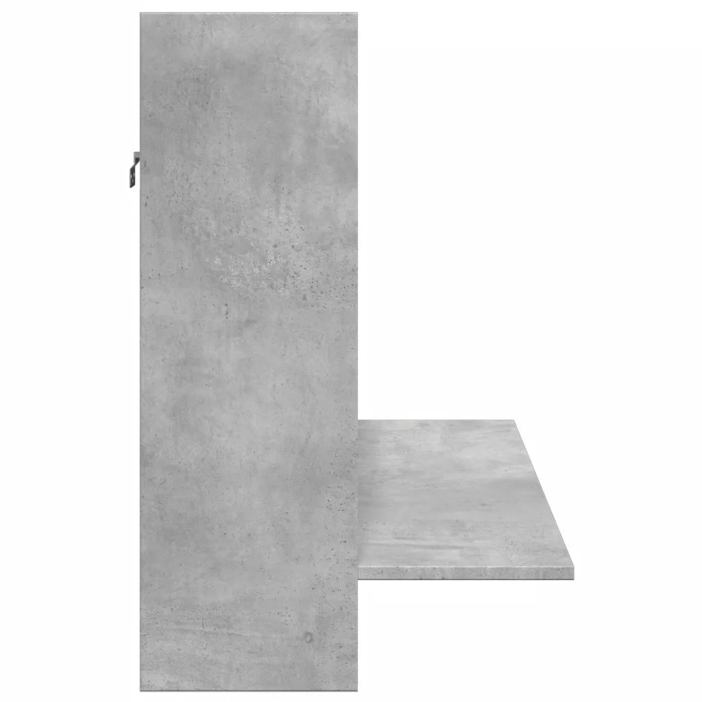 Scrivania a Parete Grigio Cemento 105x48x75cm Legno Multistrato 847971