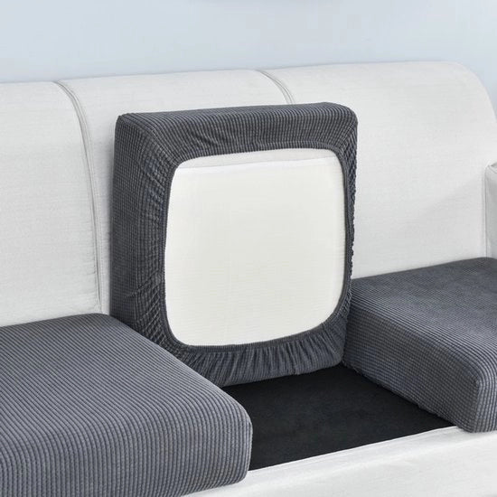 Cuscino banco coprigusto - Zona di appoggio per divano, coprigusto morbido e antiscivolo, con base elastica, Dimensioni: 135-165*65-95cm - Grigio scuro