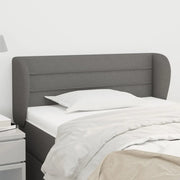 Testiera ad Orecchio-Testata con Orecchie Grigio Scuro 103x23x78/88 cm in Tessuto 421588