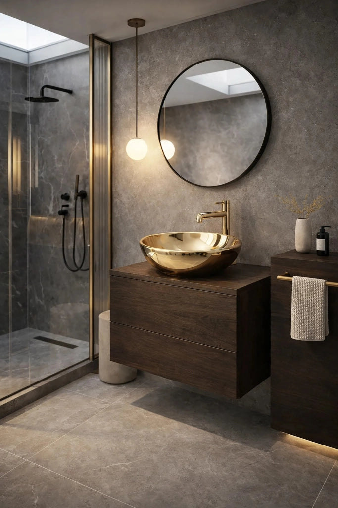 Lavabo Da Appoggio Rea Sofia Gold