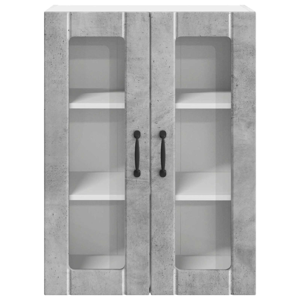 Mobile in vetro da parete LUCCA Grigio Cemento 60 x 31 x 80 cm