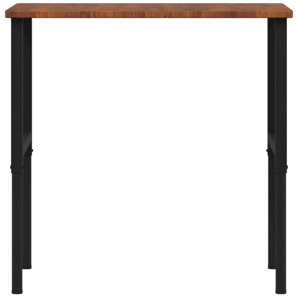 Banco Lavoro Marrone Scuro 100x60x(71,5-98) cm Legno di Rovere 3309681