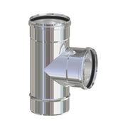 RACCORDO A T INOX ATTACCO FFM PER PELLET D  8 CM- 2,0 pz