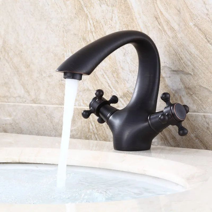 Rubinetto Da Lavabo Rea Retro Old Black