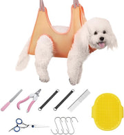 Kit di cura per animali domestici - Inclusa lettiera e trimmer - Colore arancione - Adatto per cani e gatti - 12 pezzi