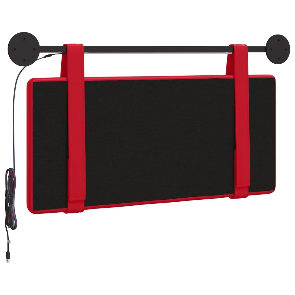Testiera sospesa Con luce LED Rosso Similpelle