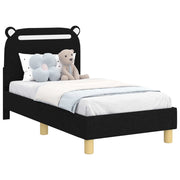Letto singolo | Letto per adulti | Struttura letto per bambini con testata Nero 70 x 140 cm