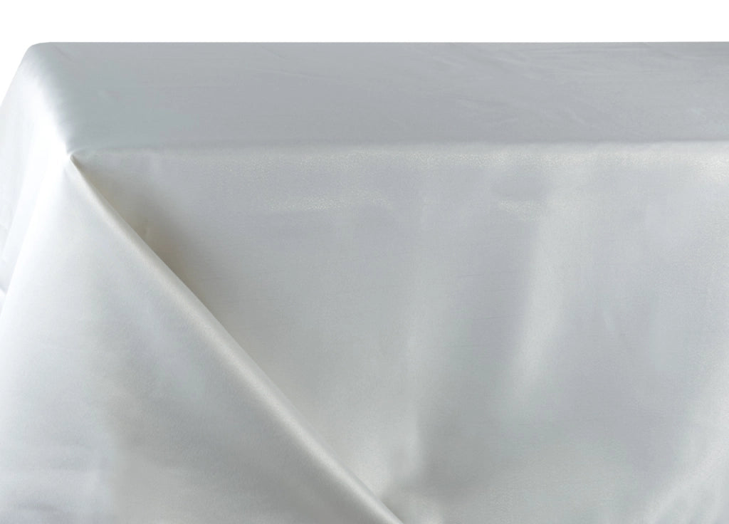 Tovaglia Cucina Soggiorno Antimacchia Idrorepellente In Lurex Tinta Unita - 140x180cm - Bianco-Argento