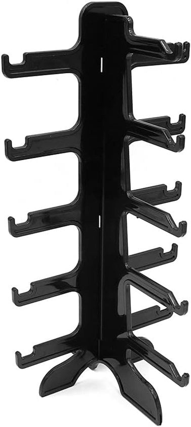 5 contenitori per occhiali - supporto per occhiali da sole - organizzatore per lenti - display per occhiali da sole - cornice - display per esposizione (nero)