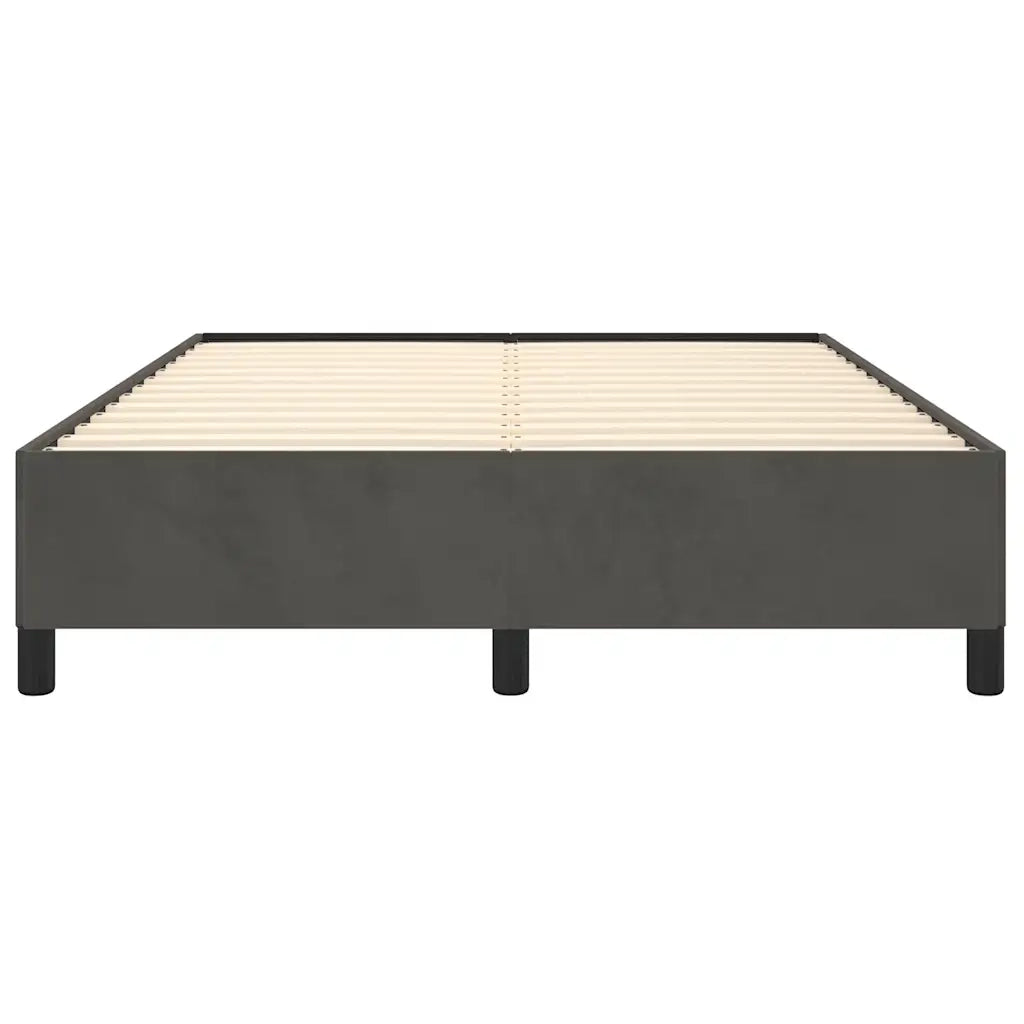 Struttura letto senza Materasso Grigio Scuro 137x190 cm Velluto 347355