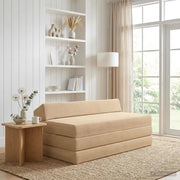 Divano Letto Pieghevole Verde Grigio 120 x 60 x 49 cm Tessuto