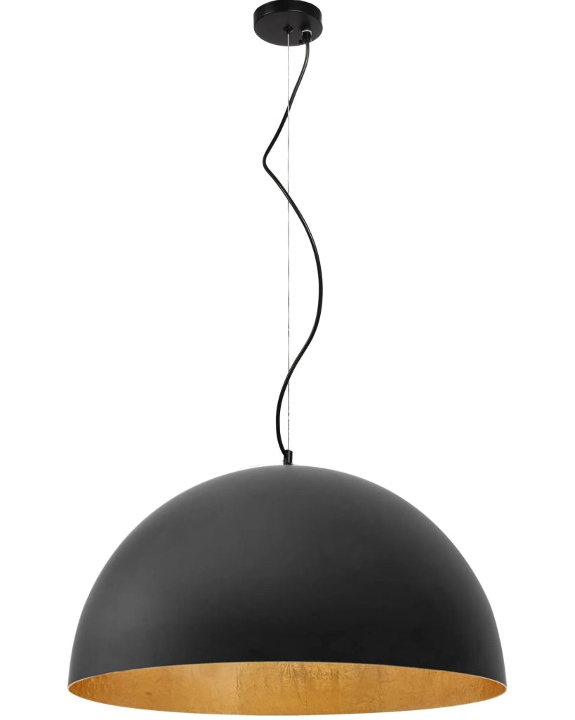 Lampada Da Soffitto Pensile Vasca Metallico Nera 50 Cm