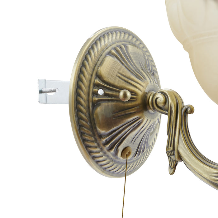 Applique Vintage Marbella Metallo Ottone Brunito 1 Luce E14