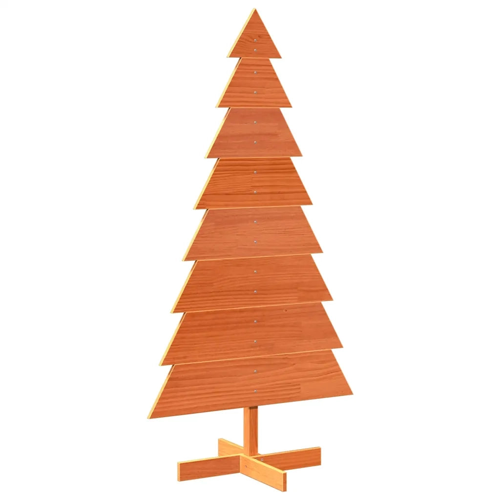 vidaXL Albero di Natale Marrone Cera 150 cm in Legno Massello di Pino