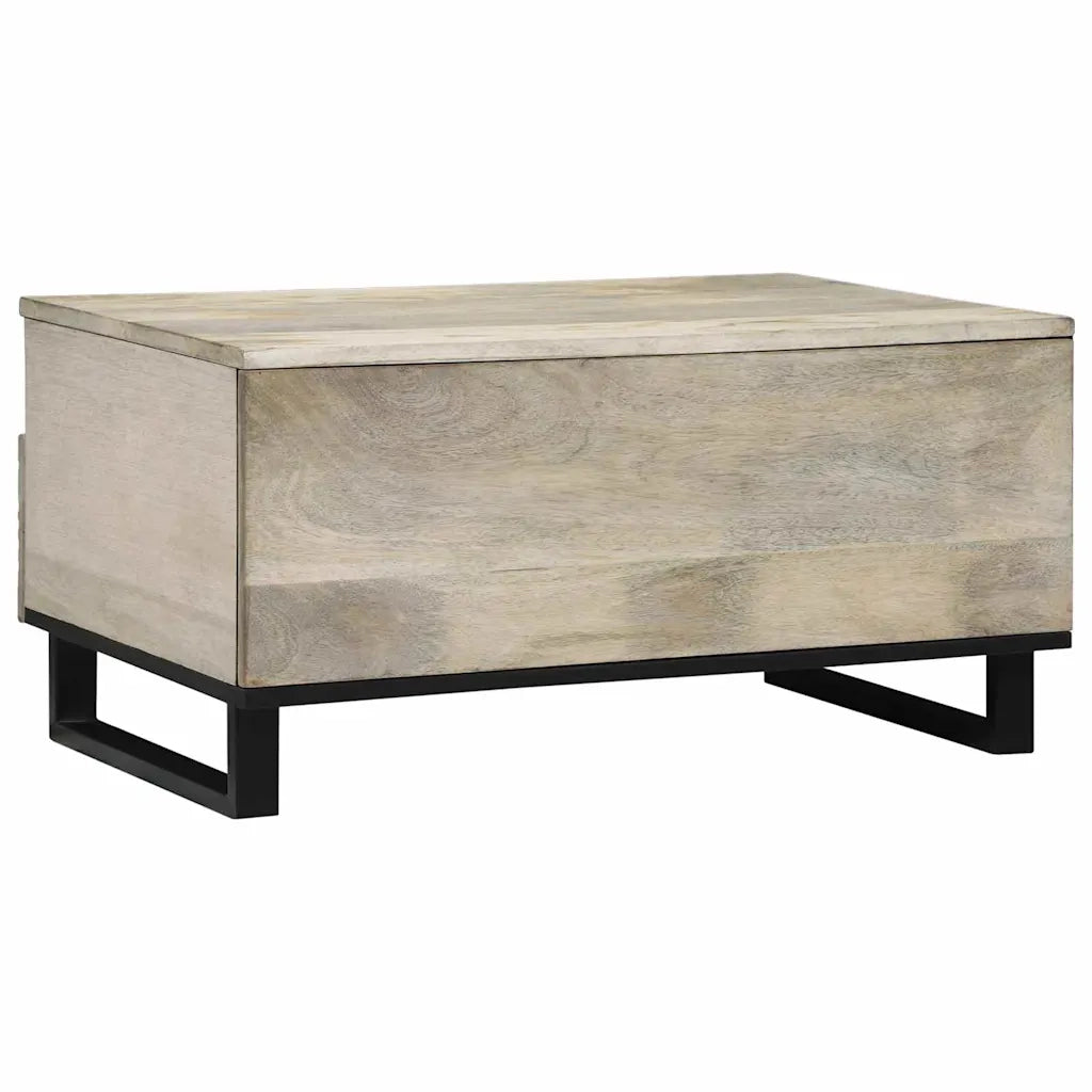 vidaXL Tavolino da salotto with Drawer Bianco, Nero 80 x 54 x 40 cm