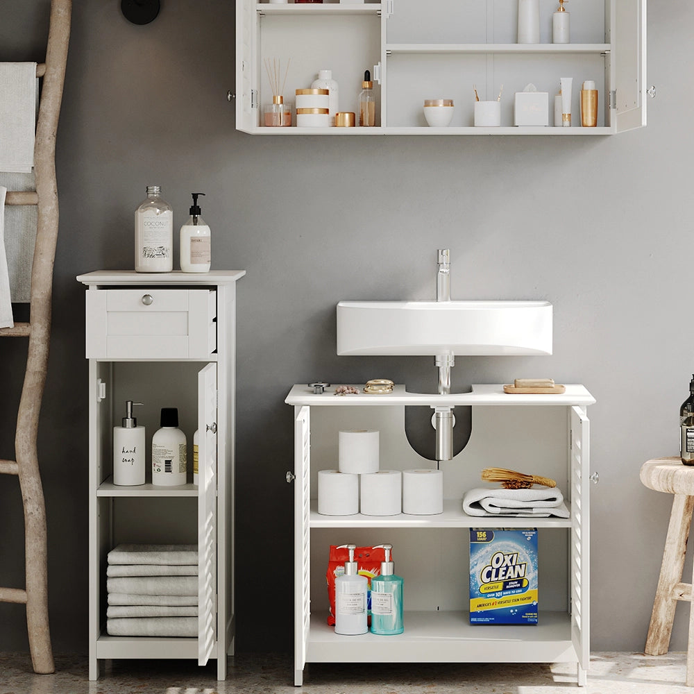 Vicco Set di mobili da bagno Bianco 3 parti, opzione 4